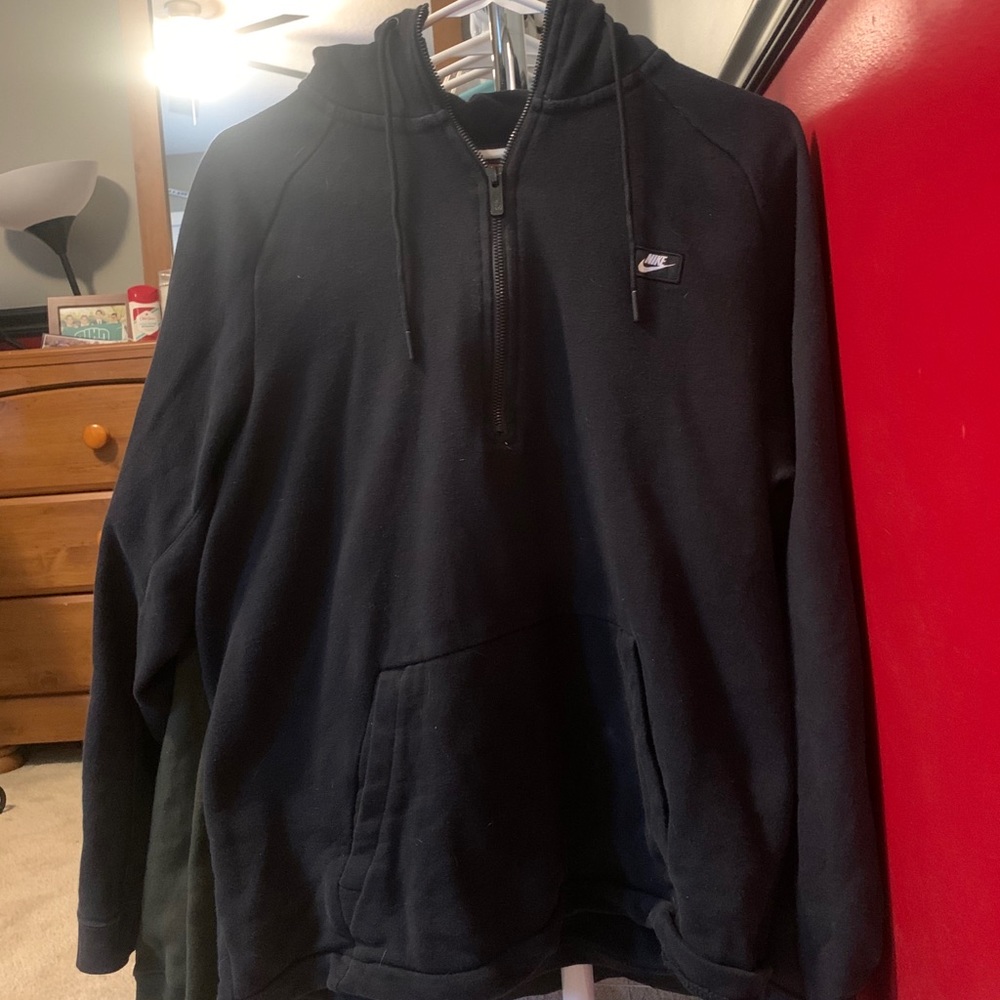 Black Nike half zip hoodie